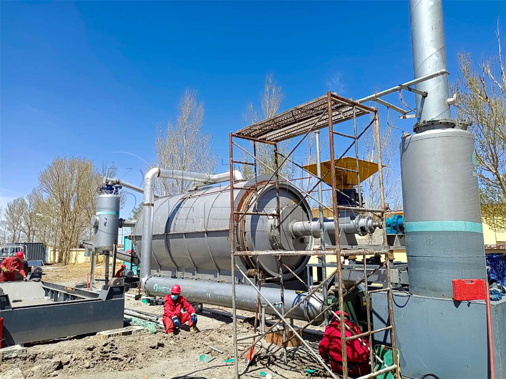 内蒙16噸半連續油泥熱解處理項目第2張