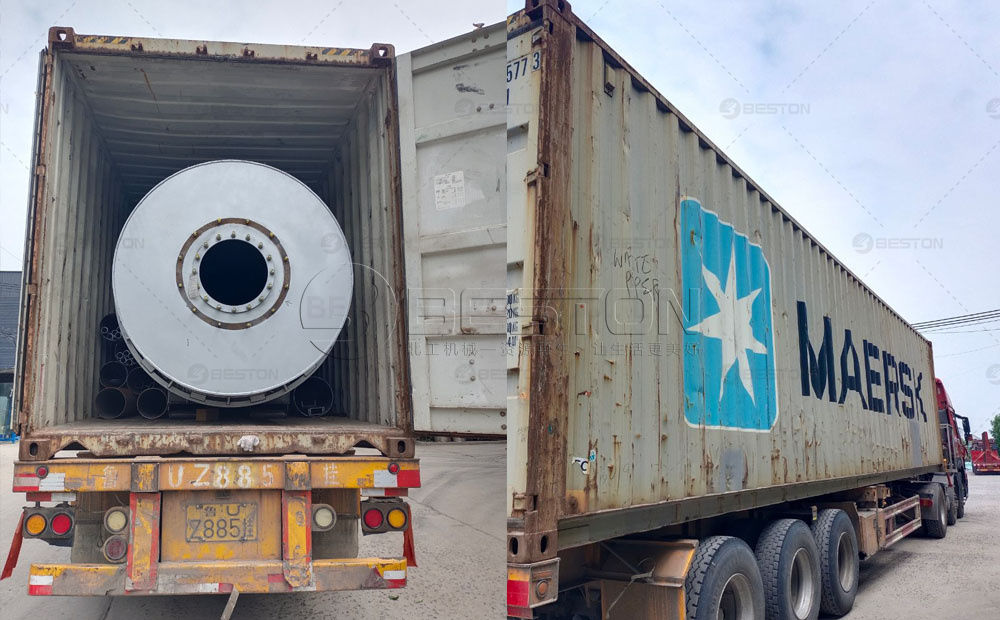 BST-30型号馬來西亞木材廠廢木料炭化設備第7張